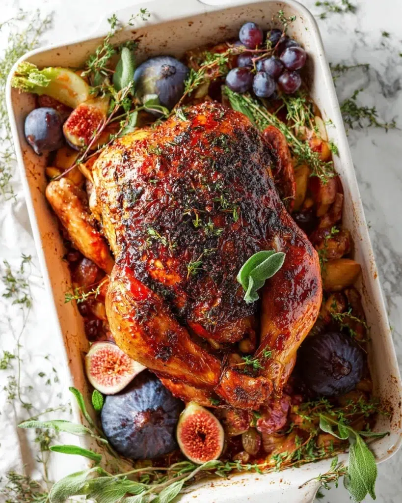 The preparation steps of Apple Cider Roasted Chicken