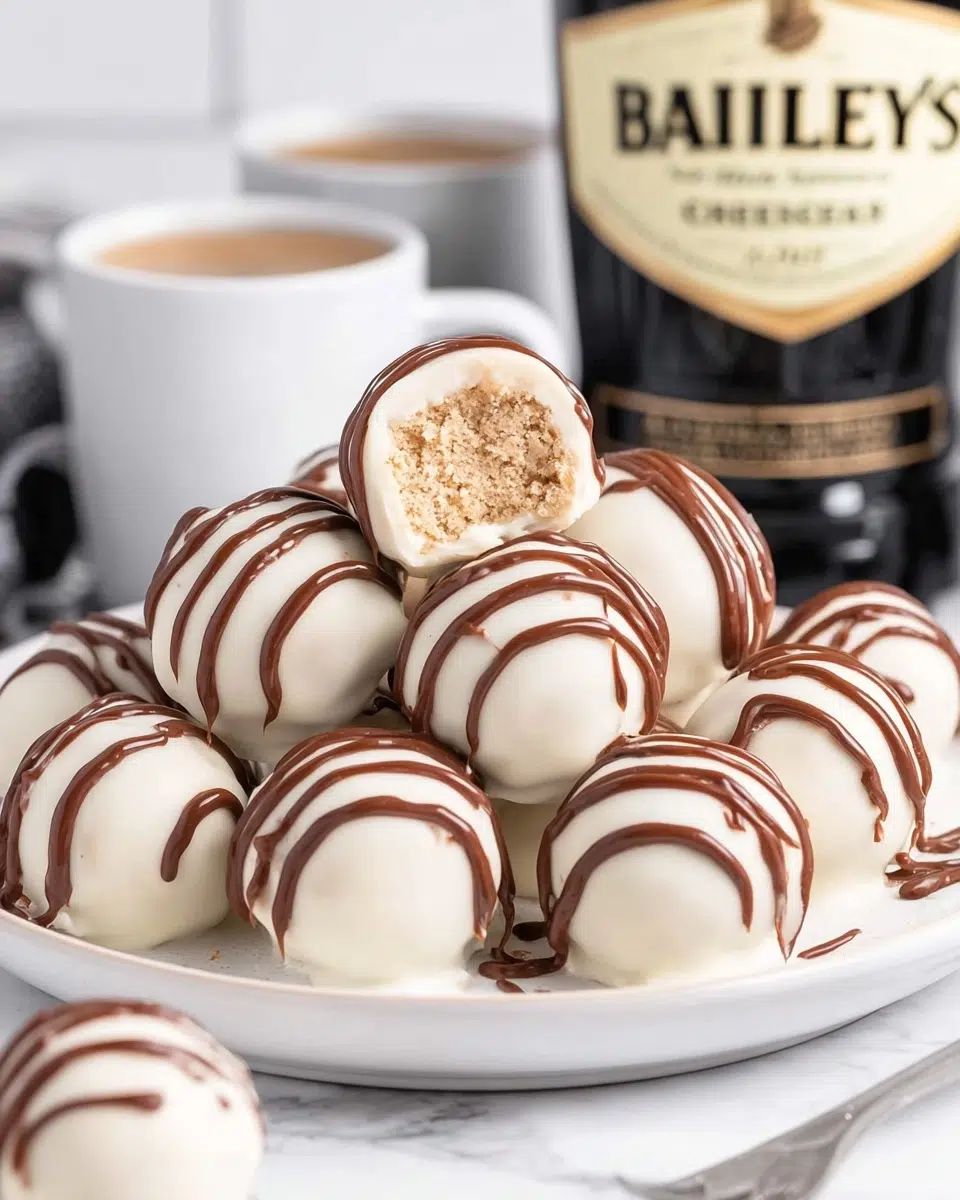 The preparation steps of Baileys Cheesecake Balls