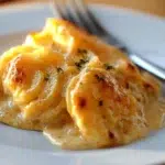 The preparation steps of Cheesy Scalloped Potatoes