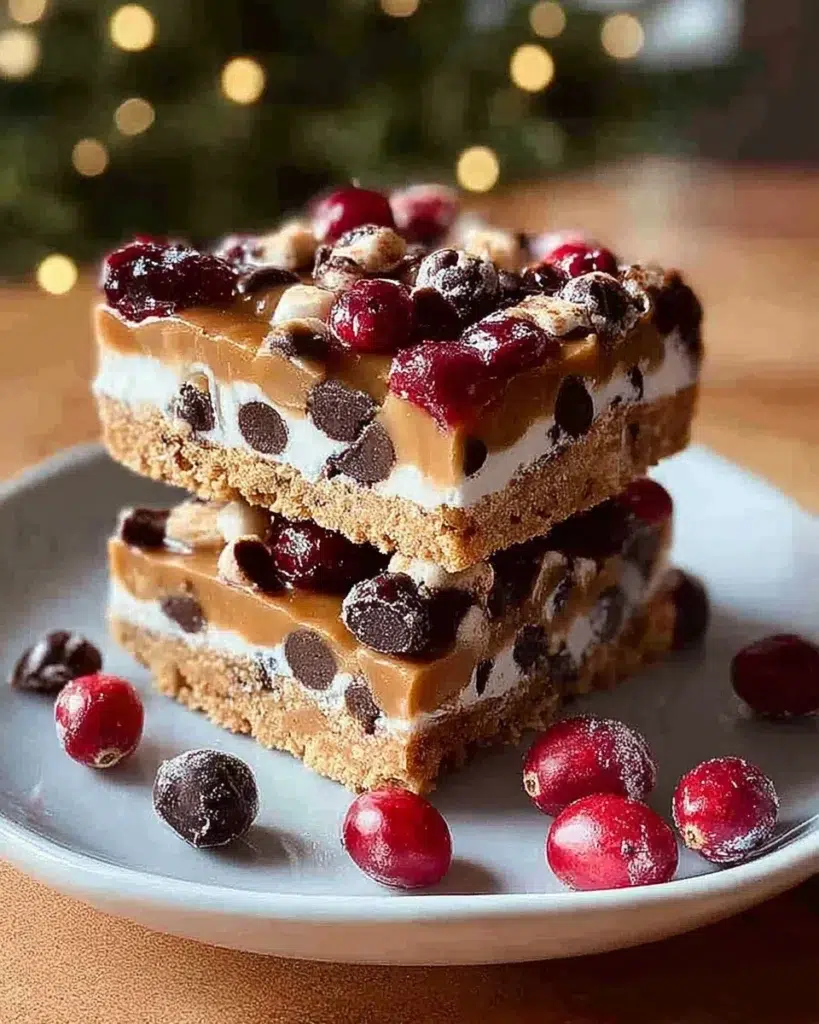 The preparation steps of Christmas bars