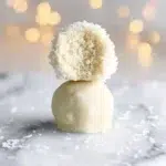 The preparation steps of Coconut Snowball Truffles