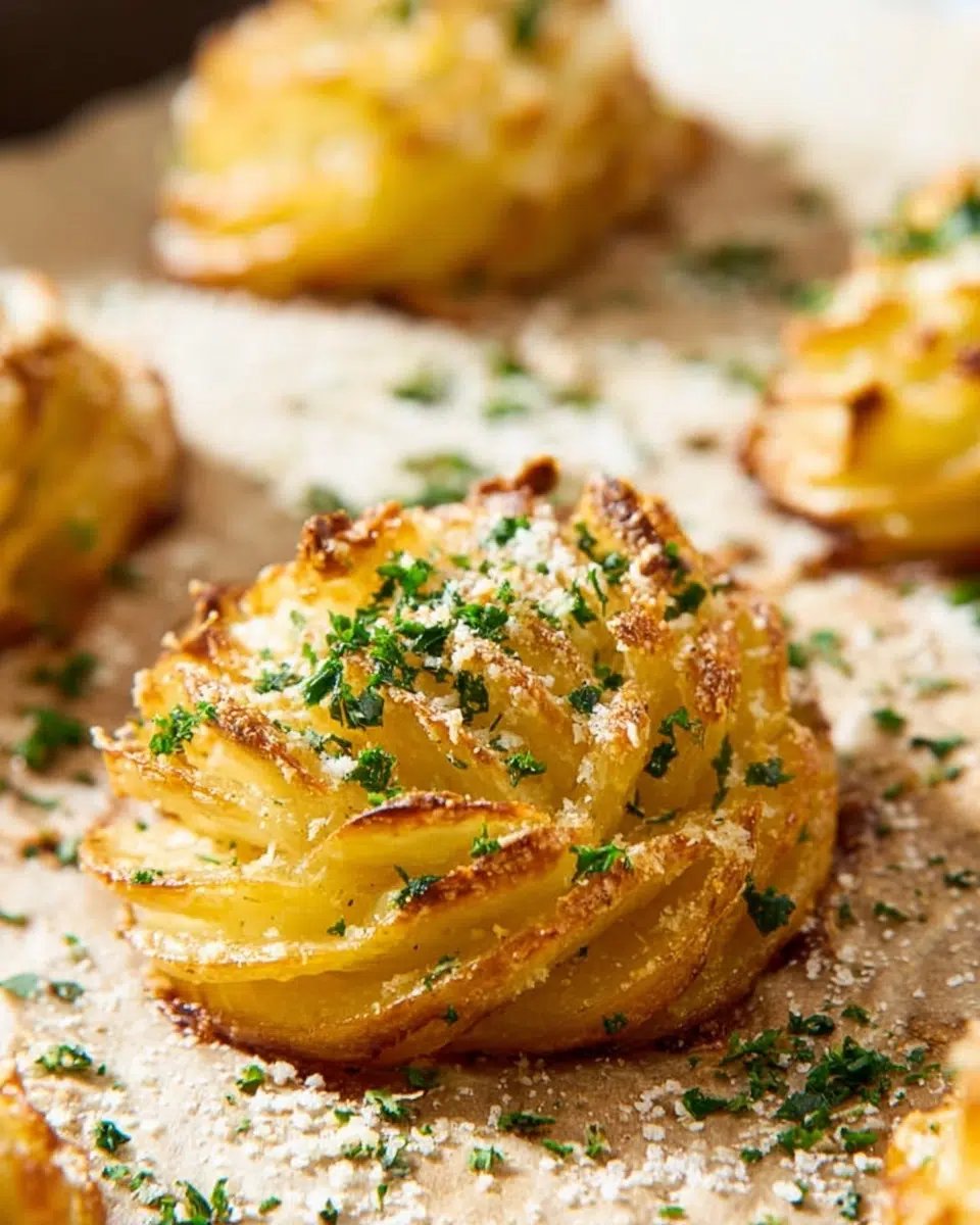 The preparation steps of Garlic Parmesan Duchess Potatoes