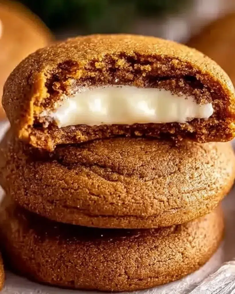 The preparation steps of Gingerbread Cheesecake Cookies