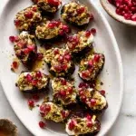 The preparation steps of Mascarpone Stuffed Dates with Pomegranate and Honey