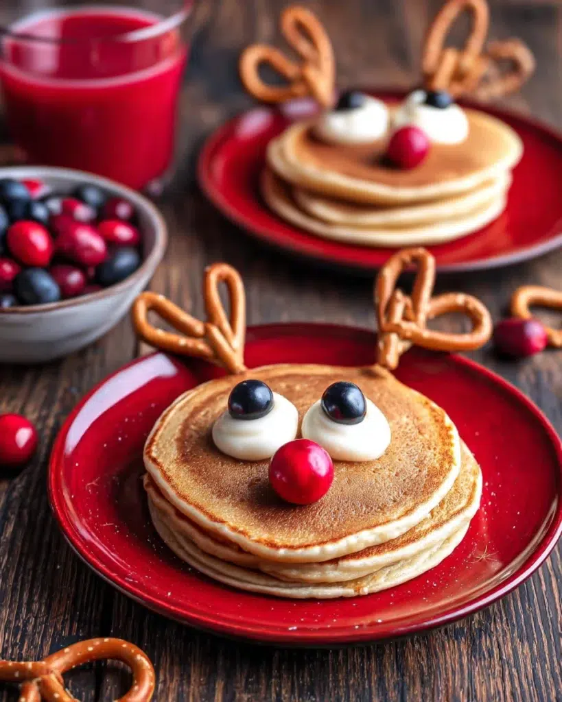 The preparation steps of Reindeer Pancakes