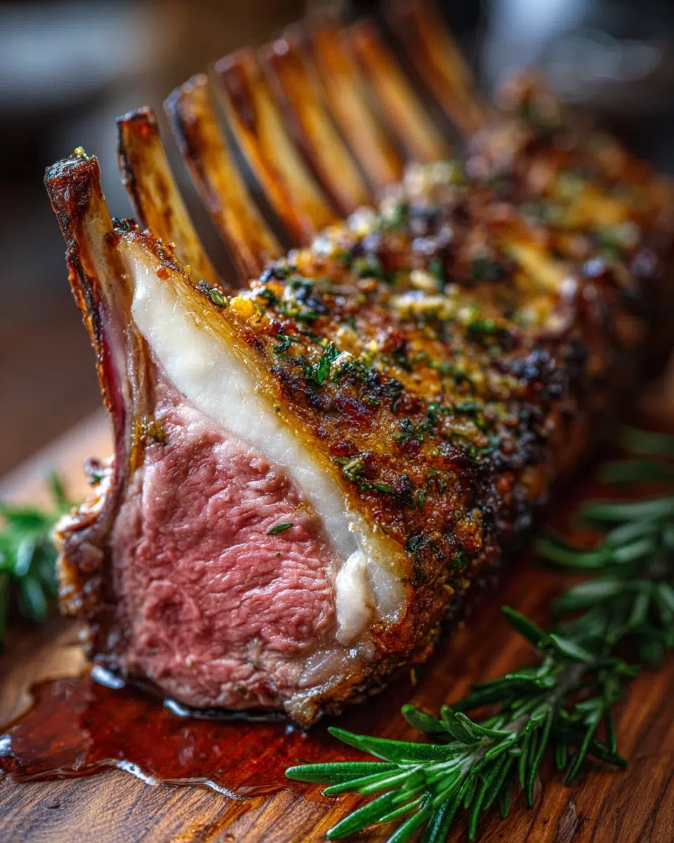 The preparation steps of Roasted Rack of Lamb