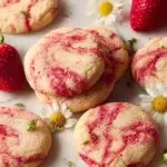 The preparation steps of Strawberry Cheesecake Cookies