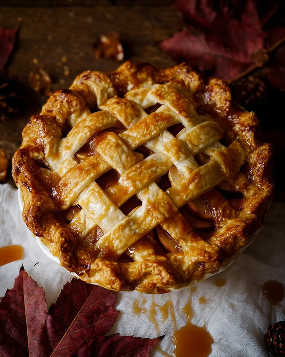 Toffee Apple Pie with Vanilla Custard