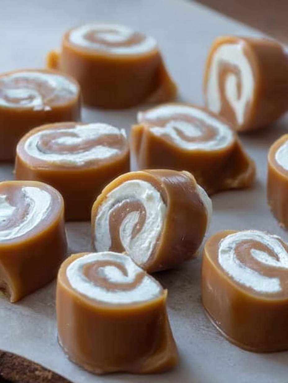 Vanilla cream filled caramel