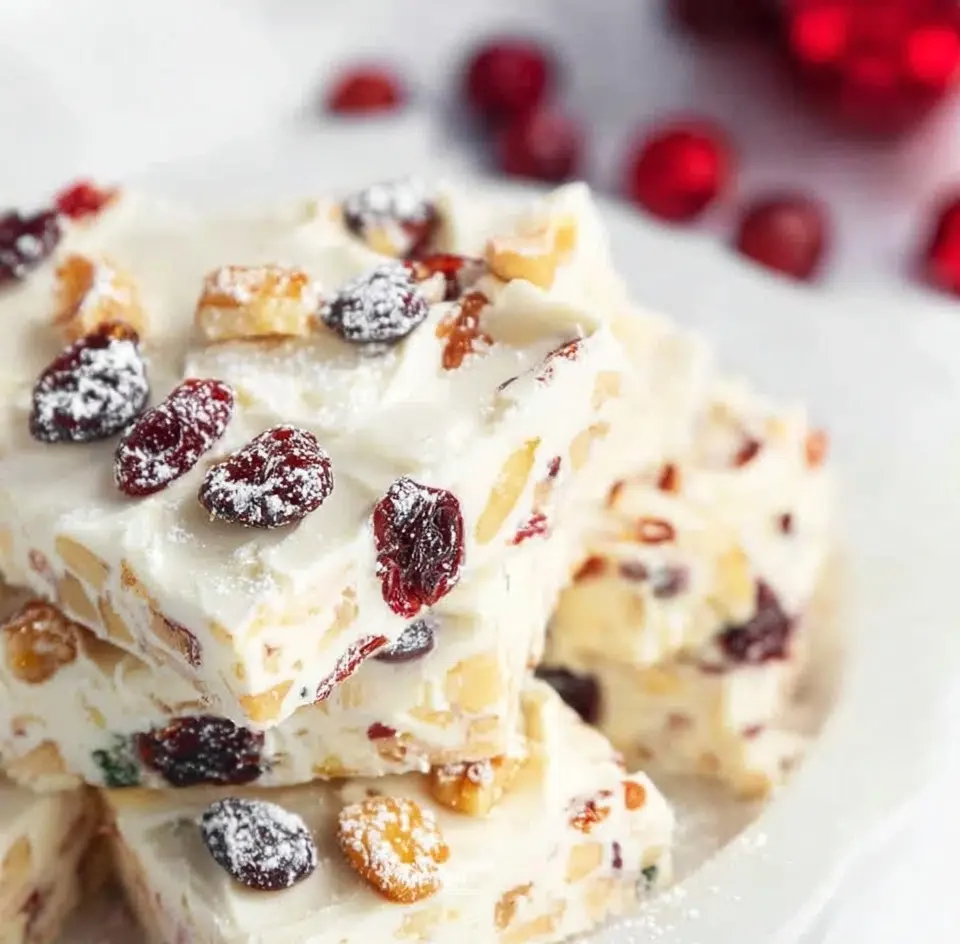 White Christmas slice