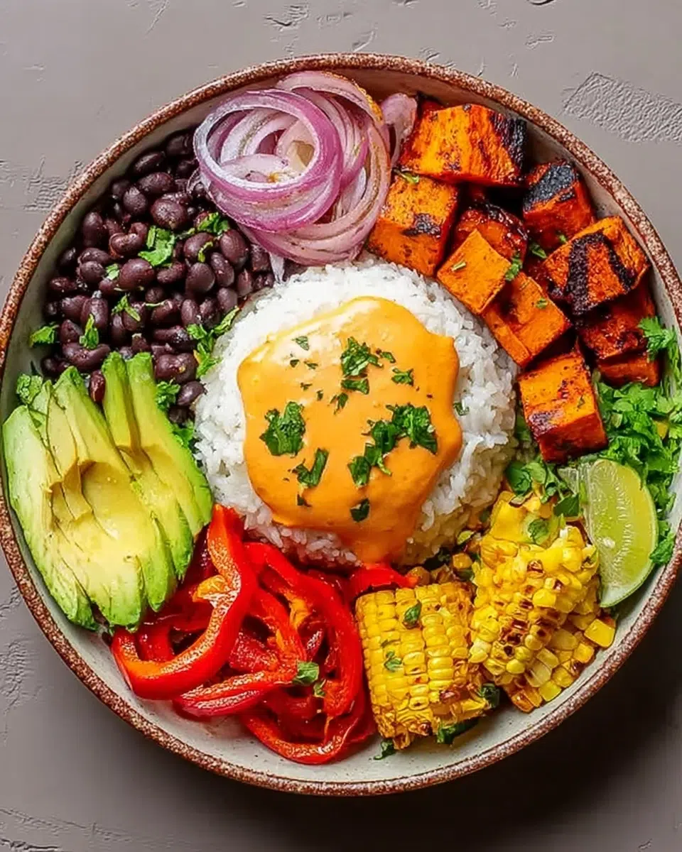 Vegan Sweet Potato Burrito Bowl